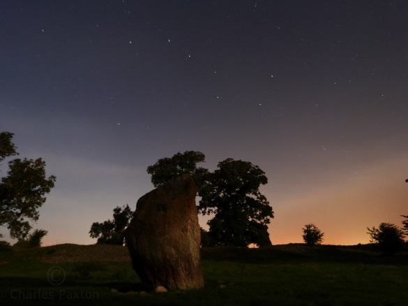 Mayburgh Henge at Eamont Bridge, Penrith under the Great Bear constellation
